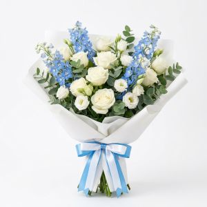 Deluxe-Strauß Hellblau (Neapel)