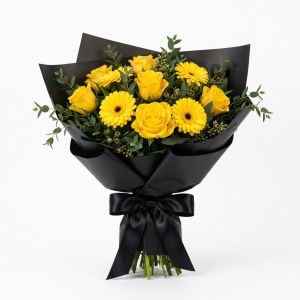 Deluxe-Bouquet Schwarzgelb (Borussia Dortmund)