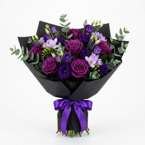 Bouquet Lila & Schwarz Zauber